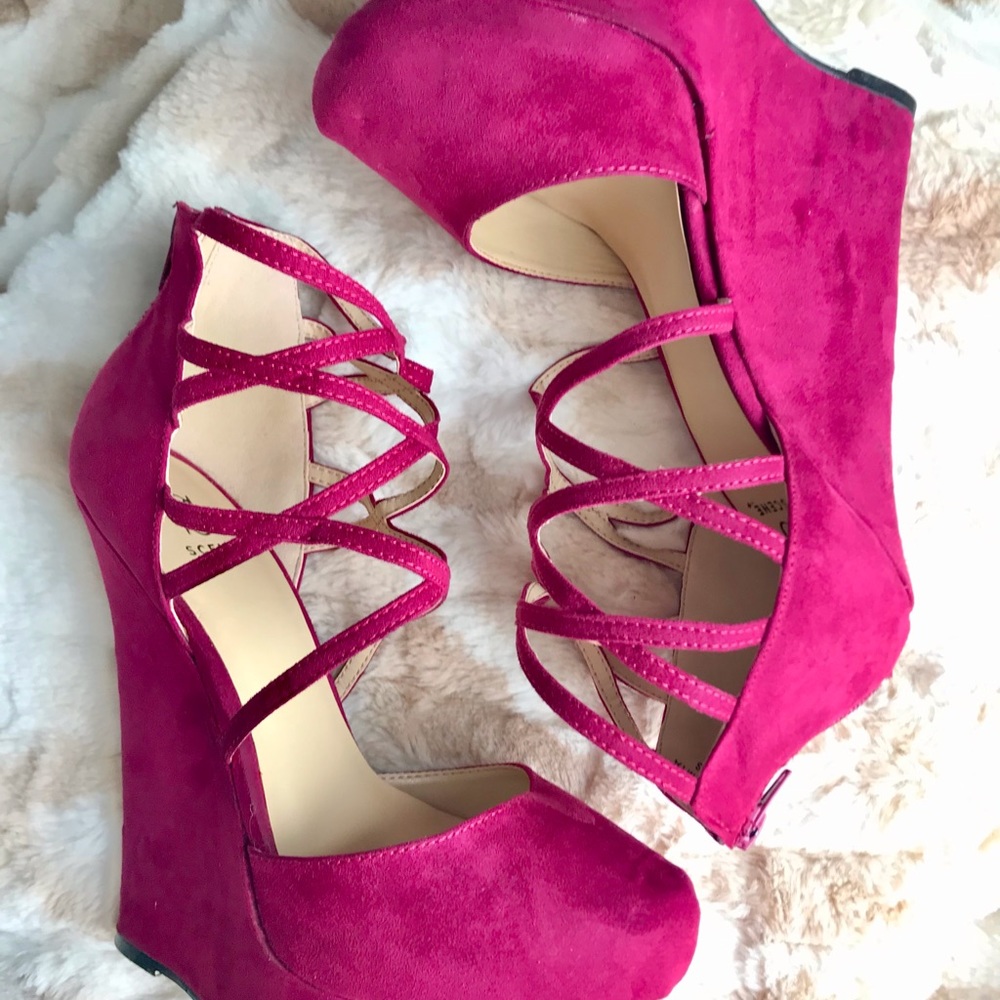 SCENE Suede Pump Wedge Shoes